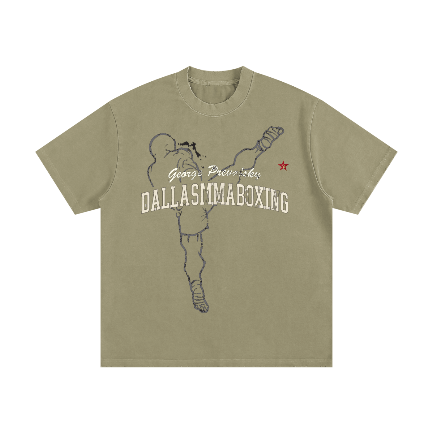 Heavyweight Vintage Washed Frayed T-Shirt