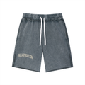 Unisex Mineral Wash Raw Edge Shorts