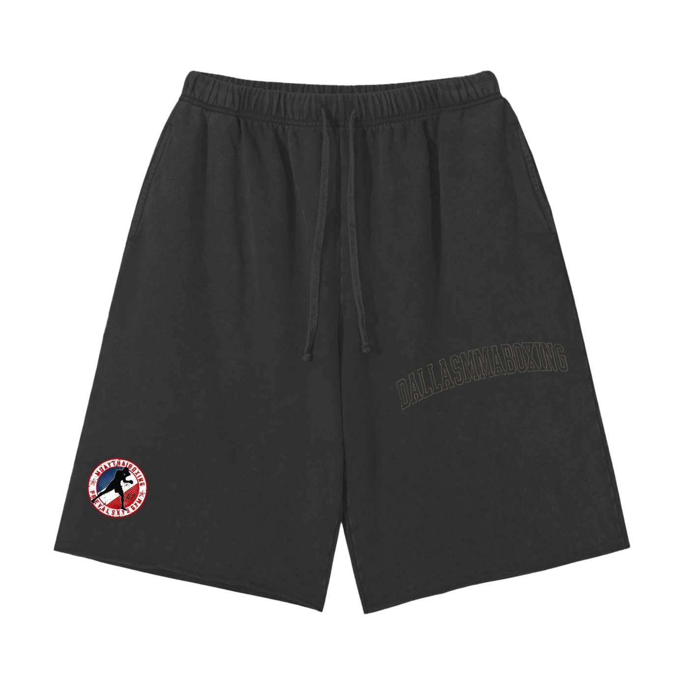 Snow Washed Raw Hem Shorts