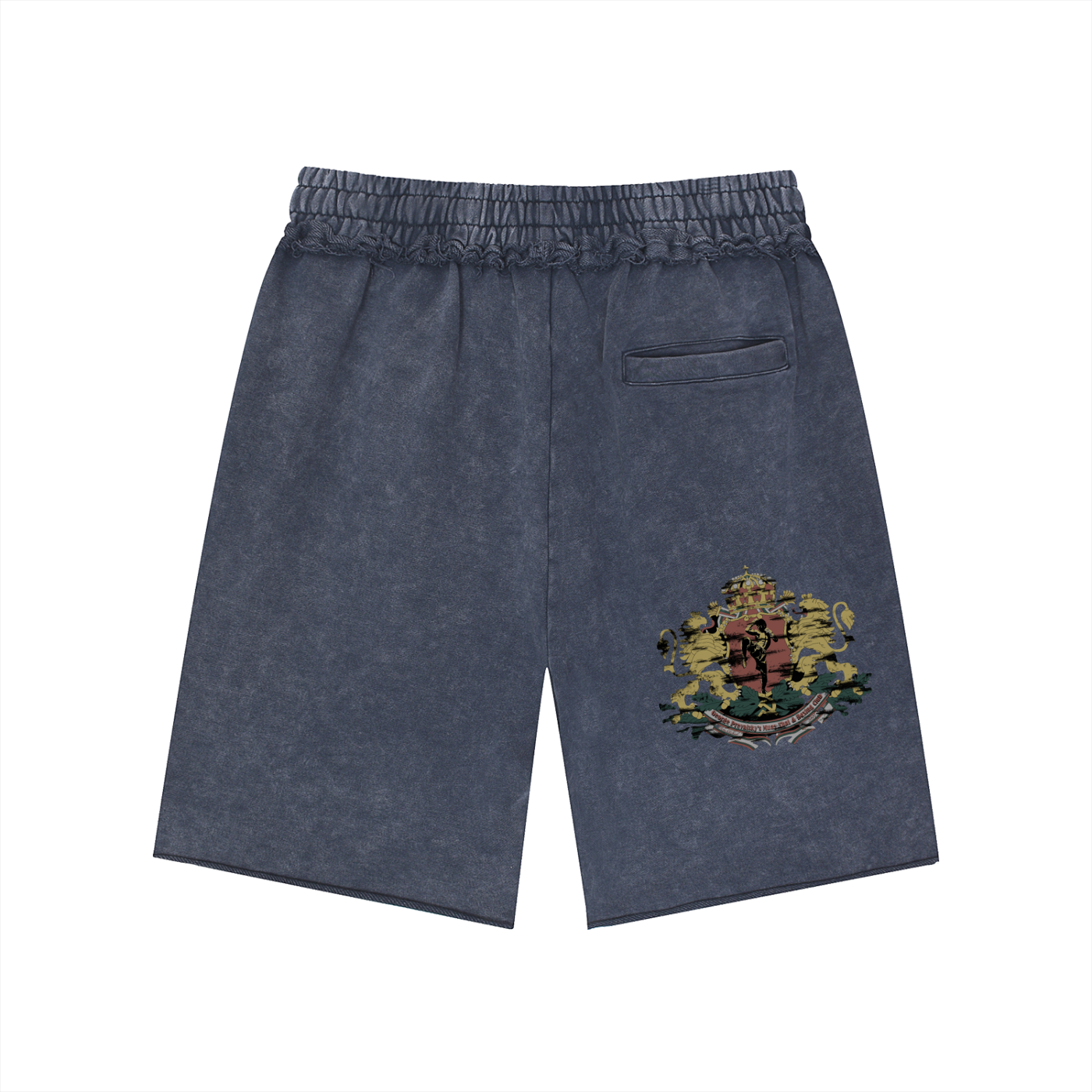 Unisex Mineral Wash Raw Edge Shorts