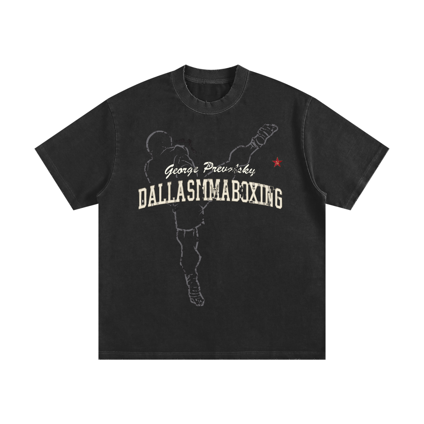 Heavyweight Vintage Washed Frayed T-Shirt