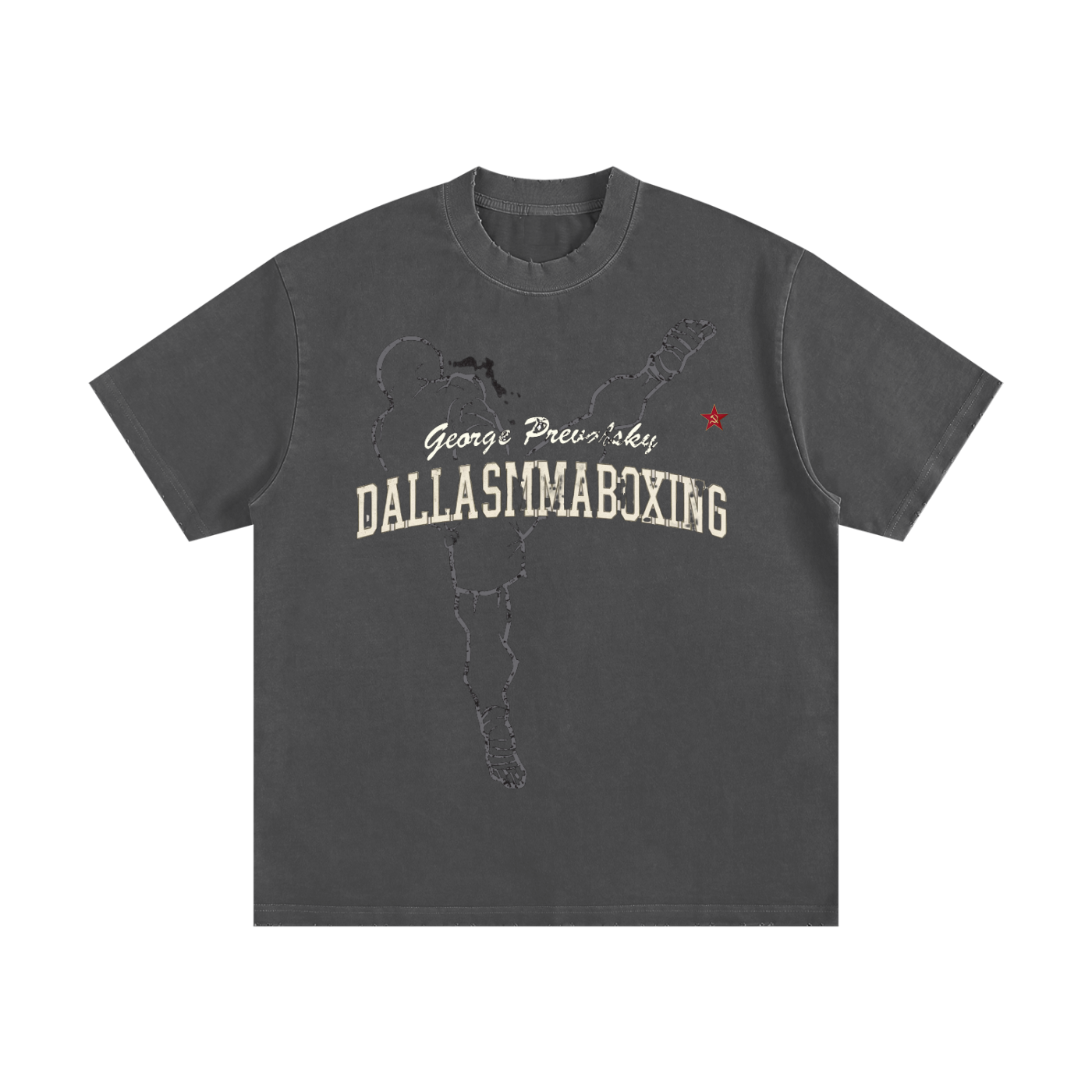 Heavyweight Vintage Washed Frayed T-Shirt